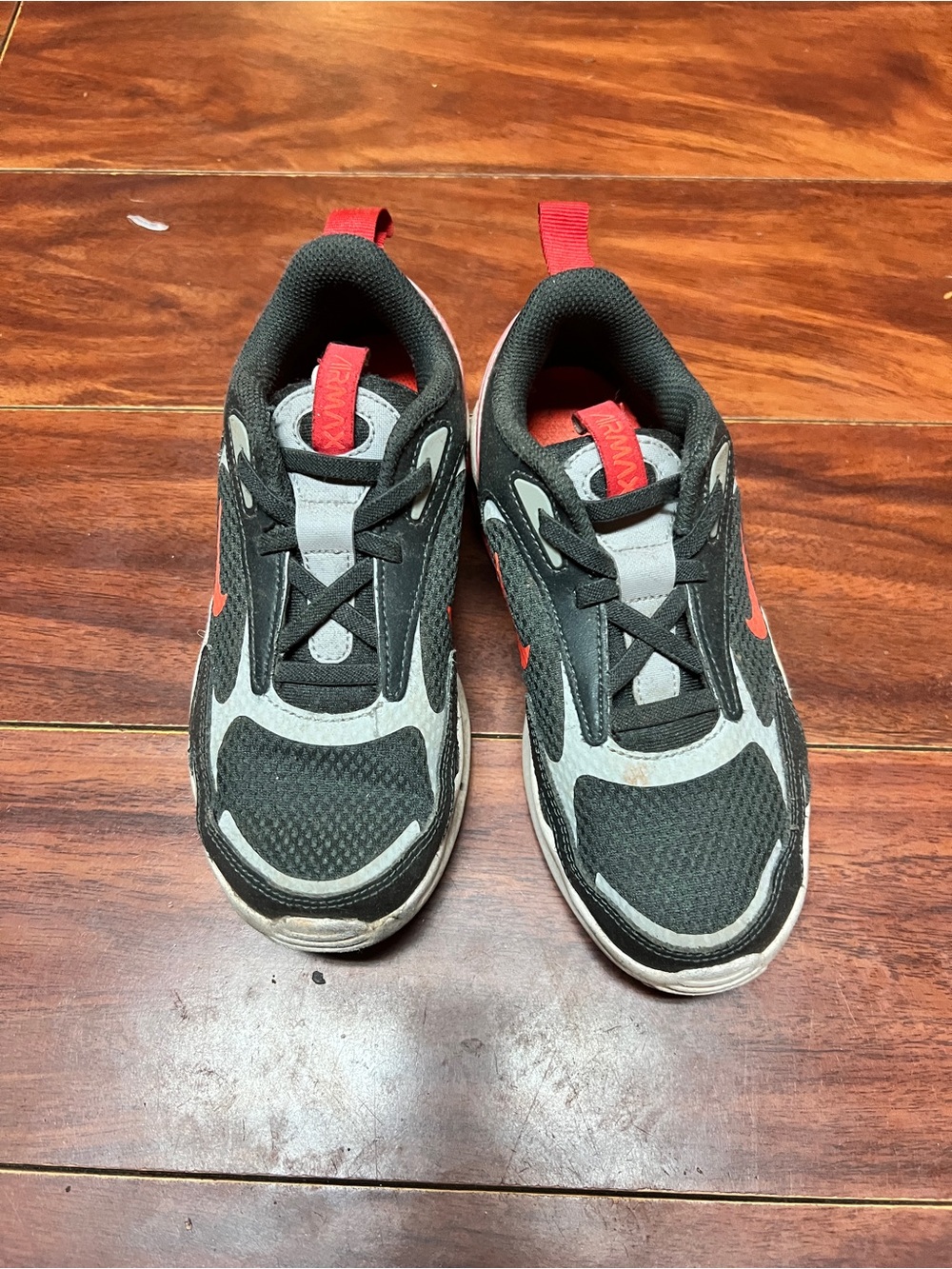 Nike Kids Black and Red/Gray Athletic Sneakers